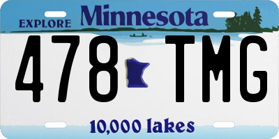 MN license plate 478TMG
