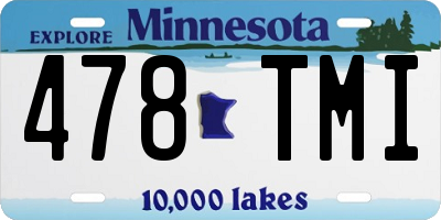 MN license plate 478TMI