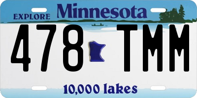 MN license plate 478TMM