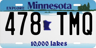 MN license plate 478TMQ