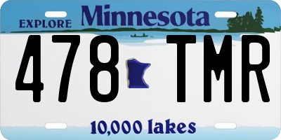 MN license plate 478TMR