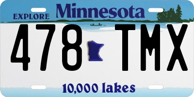 MN license plate 478TMX