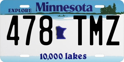MN license plate 478TMZ