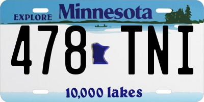 MN license plate 478TNI