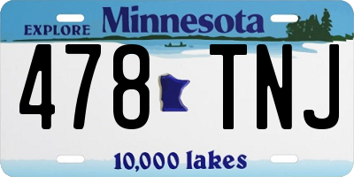 MN license plate 478TNJ