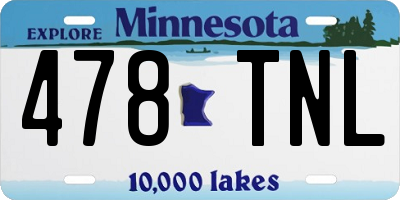 MN license plate 478TNL