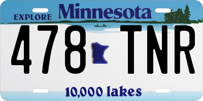 MN license plate 478TNR