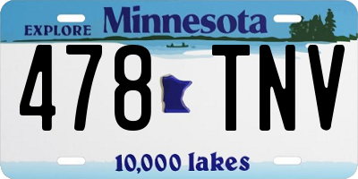 MN license plate 478TNV