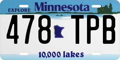 MN license plate 478TPB
