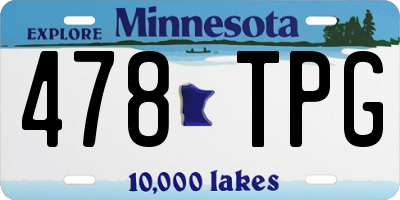 MN license plate 478TPG