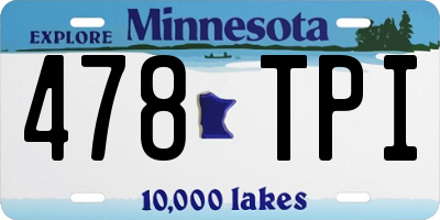MN license plate 478TPI