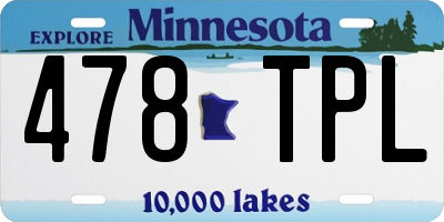 MN license plate 478TPL