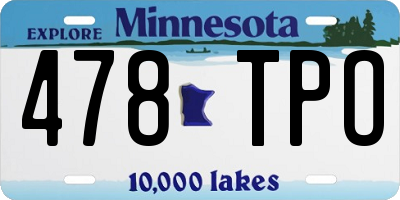 MN license plate 478TPO