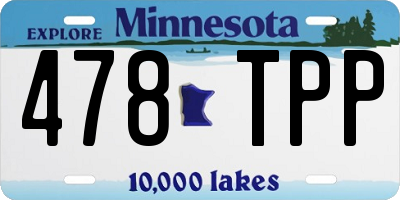 MN license plate 478TPP