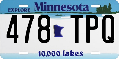 MN license plate 478TPQ