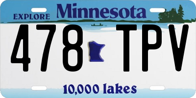 MN license plate 478TPV