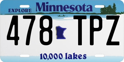 MN license plate 478TPZ