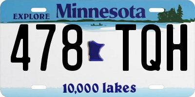 MN license plate 478TQH