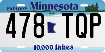 MN license plate 478TQP