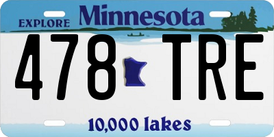 MN license plate 478TRE