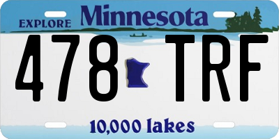 MN license plate 478TRF