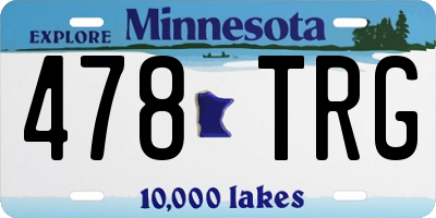 MN license plate 478TRG