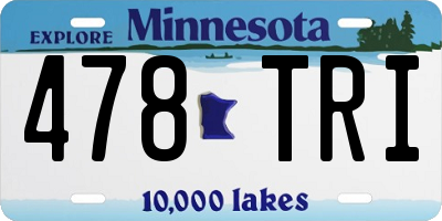 MN license plate 478TRI