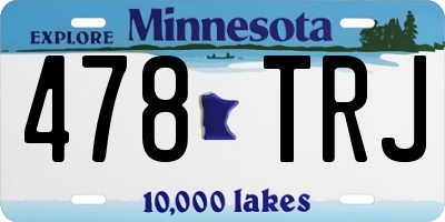 MN license plate 478TRJ