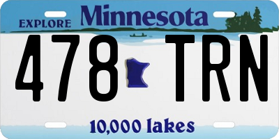 MN license plate 478TRN