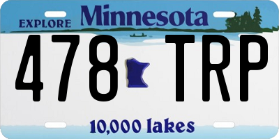 MN license plate 478TRP