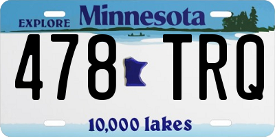 MN license plate 478TRQ
