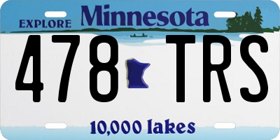 MN license plate 478TRS