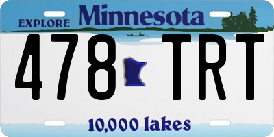 MN license plate 478TRT