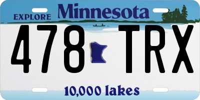 MN license plate 478TRX