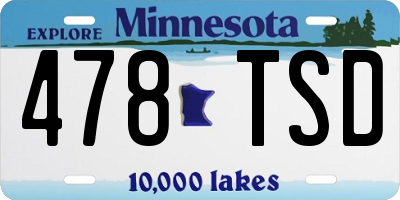 MN license plate 478TSD