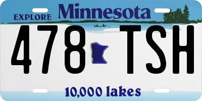 MN license plate 478TSH