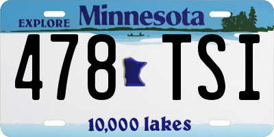 MN license plate 478TSI