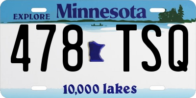MN license plate 478TSQ