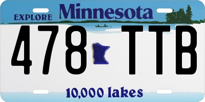 MN license plate 478TTB