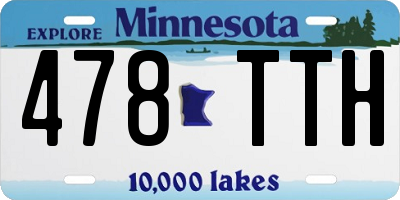 MN license plate 478TTH