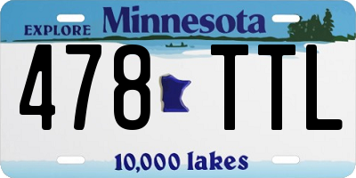 MN license plate 478TTL