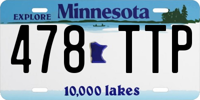 MN license plate 478TTP