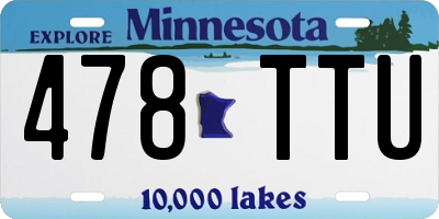 MN license plate 478TTU