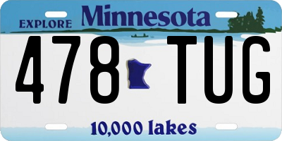 MN license plate 478TUG