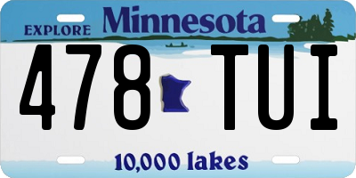 MN license plate 478TUI
