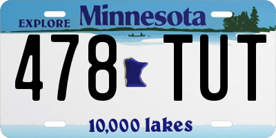 MN license plate 478TUT