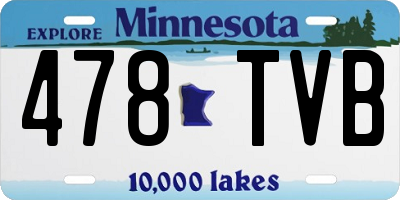 MN license plate 478TVB