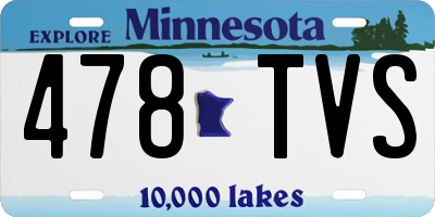 MN license plate 478TVS