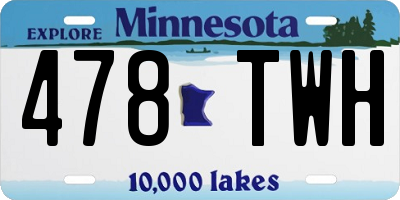 MN license plate 478TWH