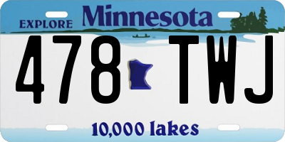 MN license plate 478TWJ